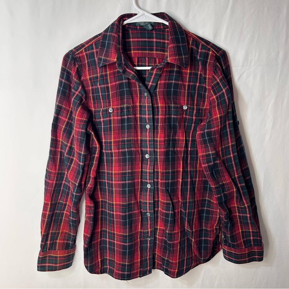 LRL Lauren Jeans Co.Ralph Lauren Women’s Long Sleeve Button Down Shirt. M